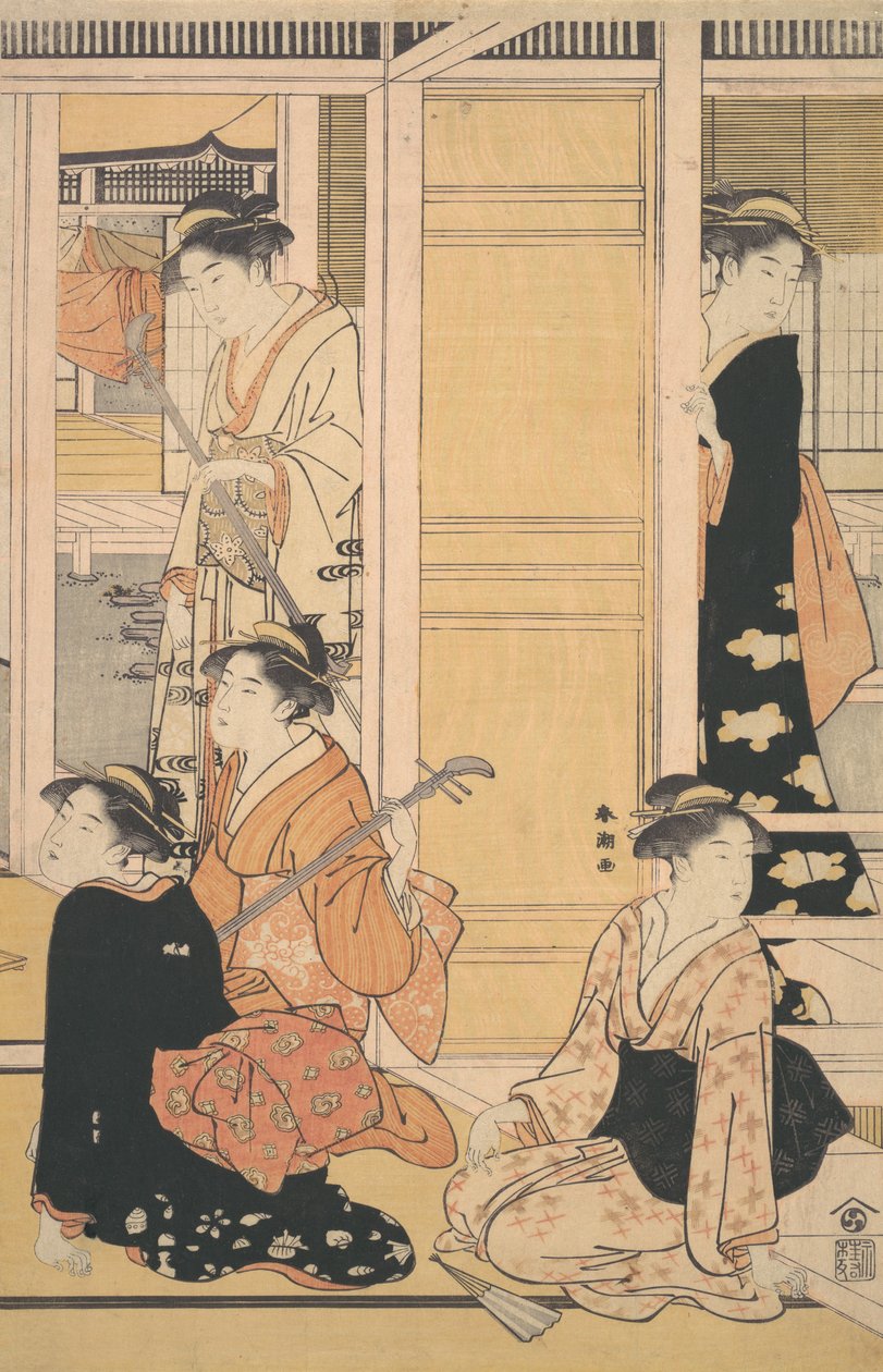 Vista interior, ca. 1788 de Katsukawa Shuncho