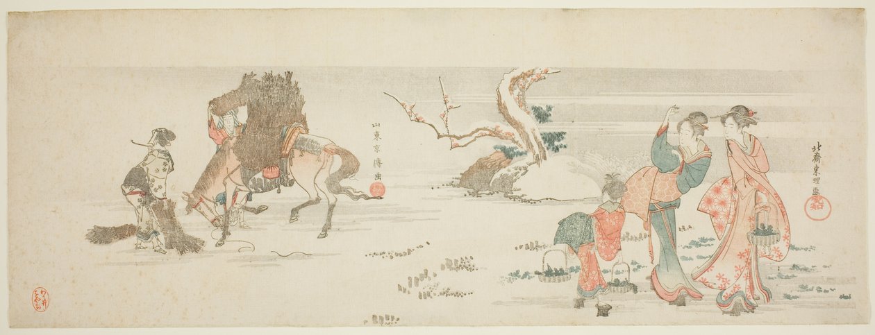 Recolectando hierbas de Katsushika Hokusai