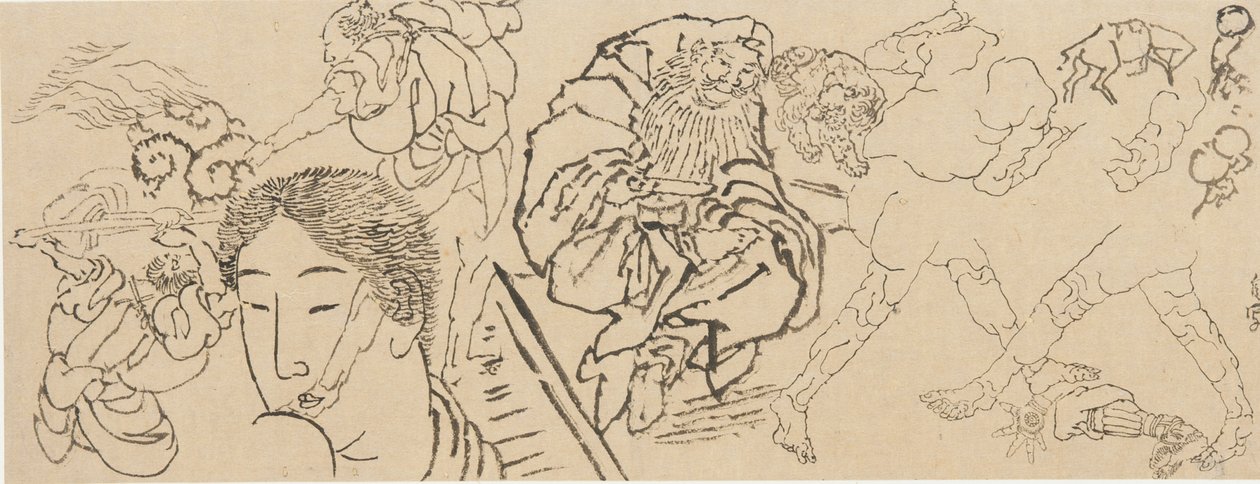 Estudios Misceláneos, finales del siglo XVIII-principios del siglo XIX de Katsushika Hokusai