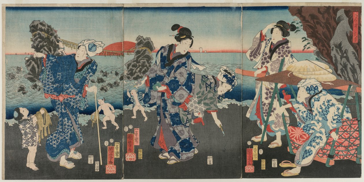 Amanecer en la bahía de Futami de Katsushika Hokusai