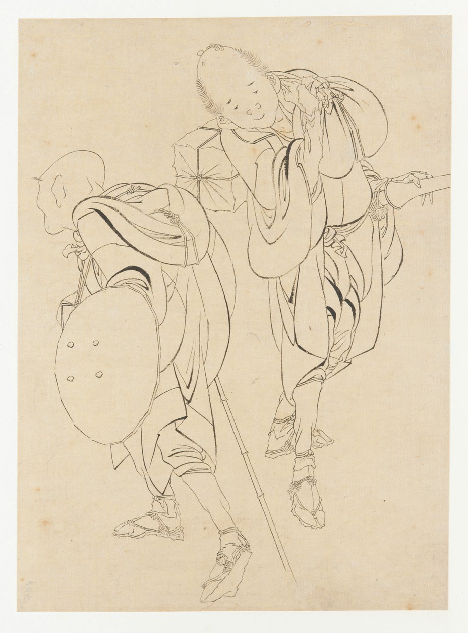 Viajeros, finales del siglo XVIII-principios del siglo XIX de Katsushika Hokusai