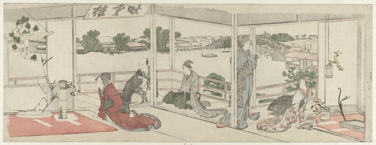 Visualización de arreglos florales de Katsushika Hokusai