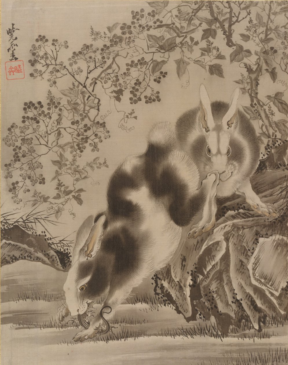 Conejos de Kawanabe Kyosai