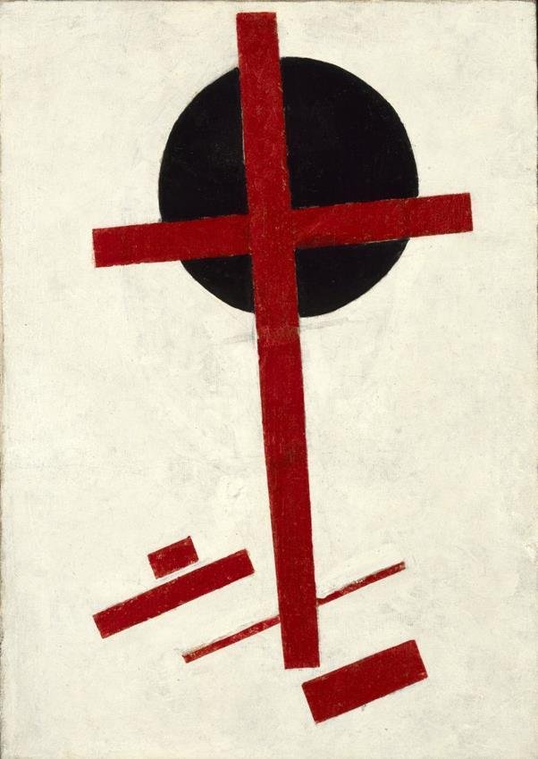 Cruz roja en un círculo negro de Kazimir Severinovich Malevich