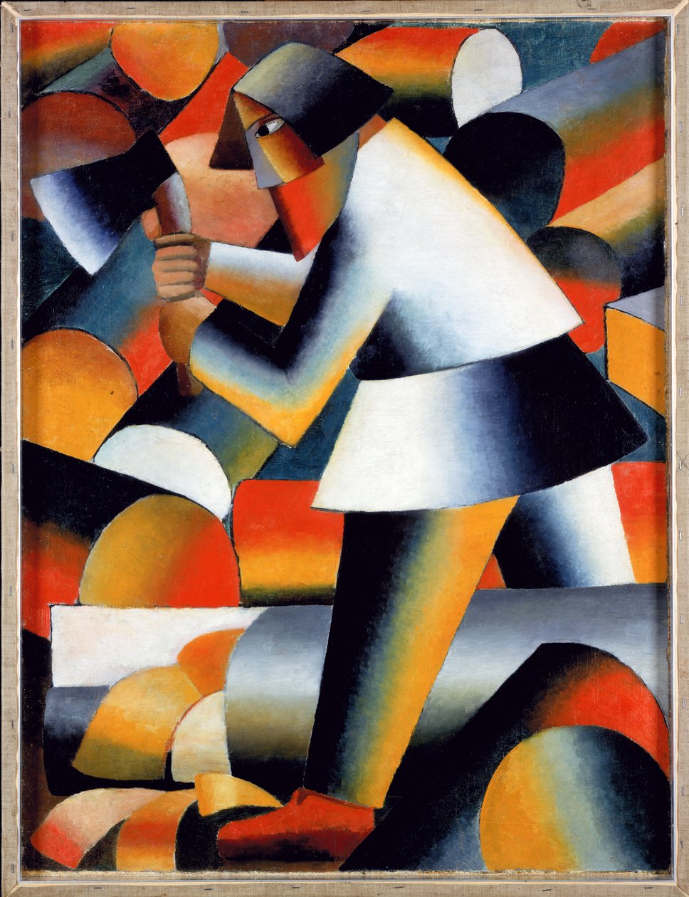 El leñador (recto) de Kazimir Severinovich Malevich