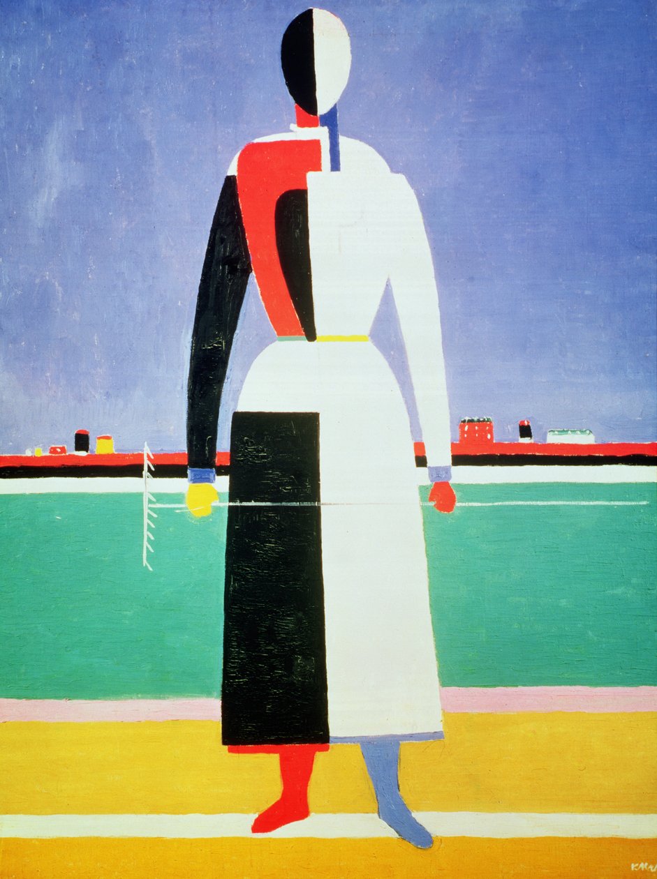 Mujer con un rastrillo, c.1928-32 de Kazimir Severinovich Malevich