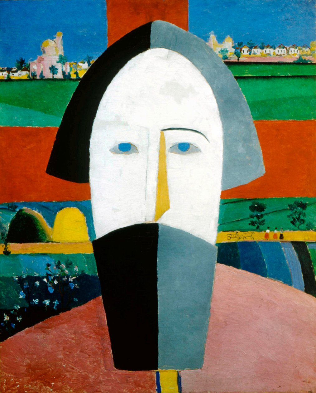 Cabeza de un campesino, 1928-1932 de Kazimir Severinovich Malevich