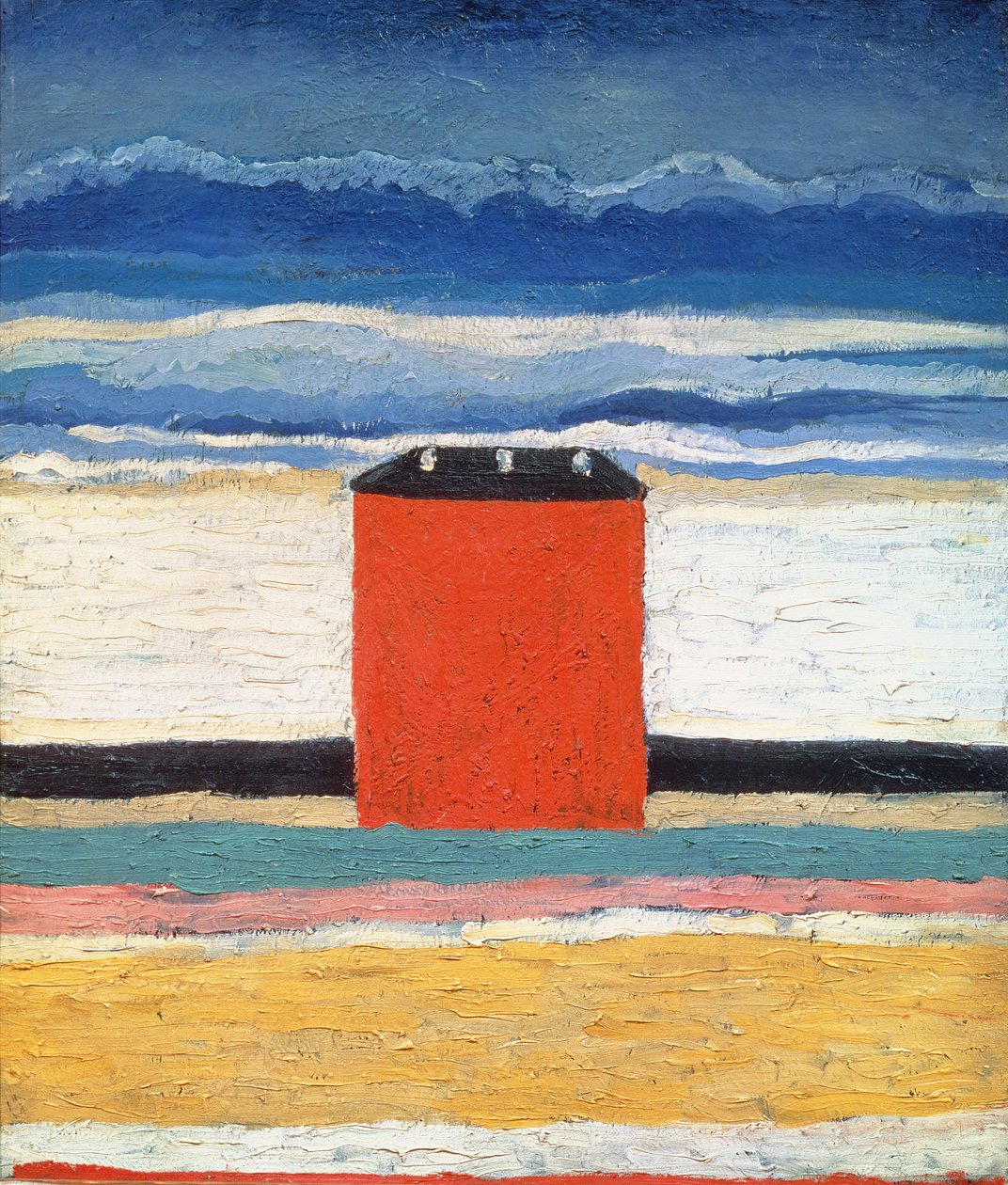 Casa roja, 1932 de Kazimir Severinovich Malevich