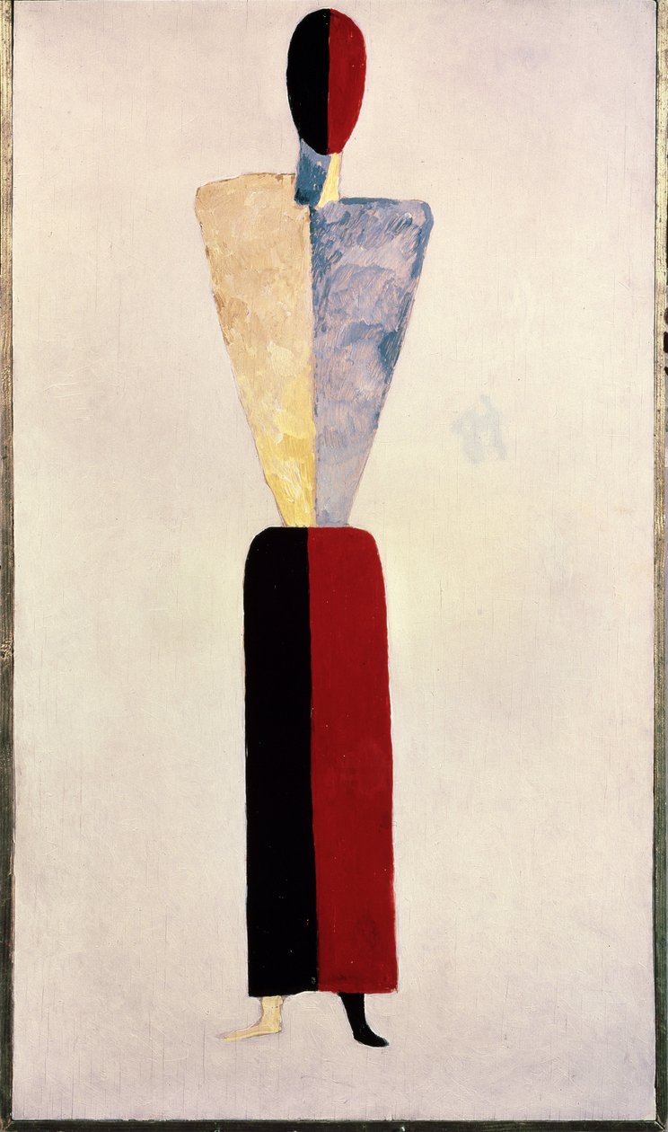 Una niña (forma en fondo blanco) de Kazimir Severinovich Malevich