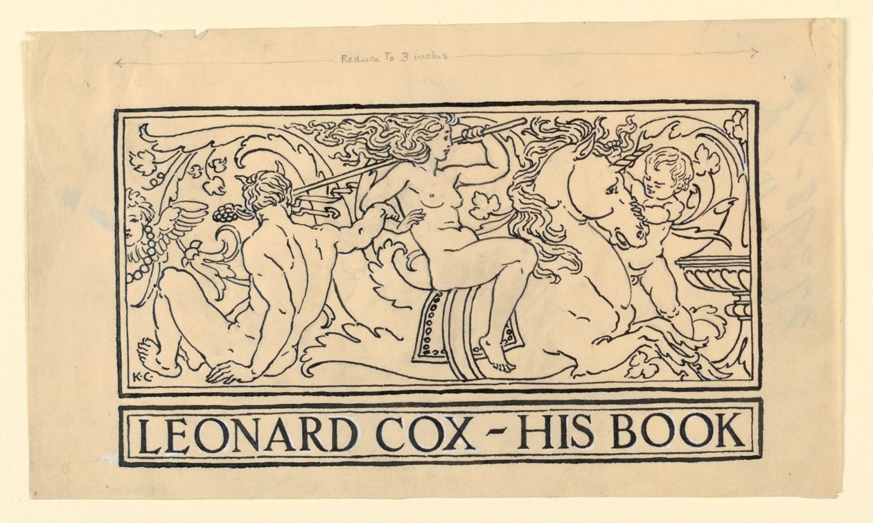 Exlibris para Leonard Cox de Kenyon Cox