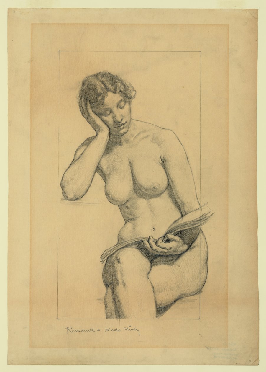 Romance - estudio de desnudos Abstracto/medio de Kenyon Cox