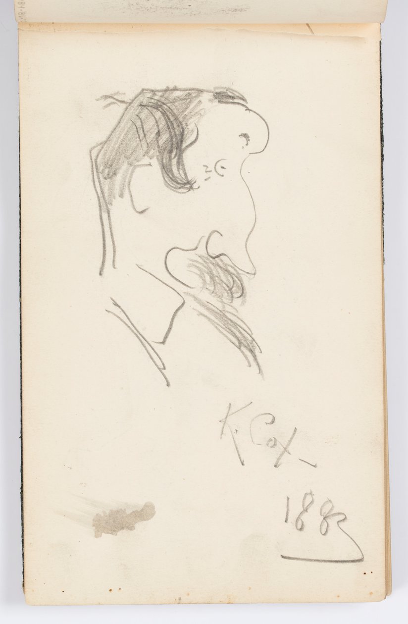 Página de cuaderno de bocetos: Caricaturas de Kenyon Cox