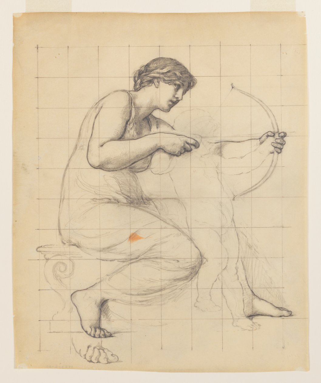 Estudio para "La educación de Cupido" de Kenyon Cox