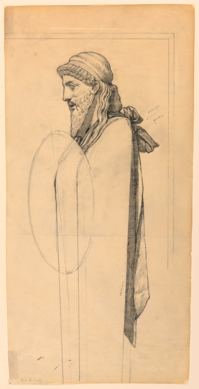 Estudio para "La educación de Cupido" de Kenyon Cox