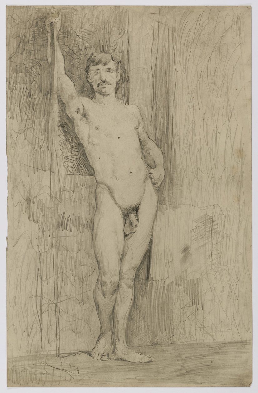 Sin título (Estudio de desnudo masculino de pie) de Kenyon Cox
