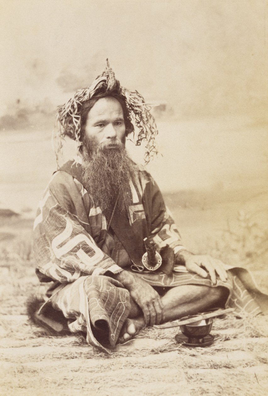 Hombre Ainu, c.1890s de Kenzô Tamoto