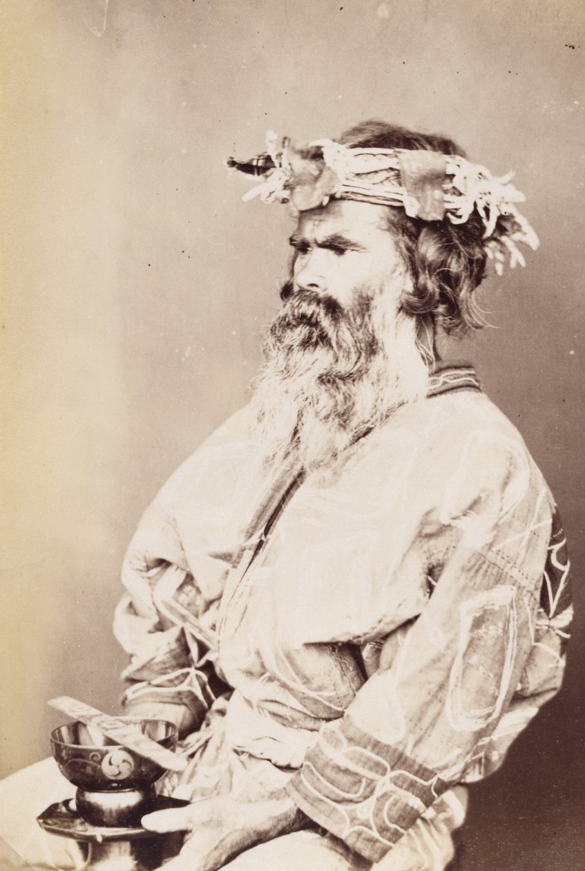 Hombre Ainu, c.1890s de Kenzô Tamoto