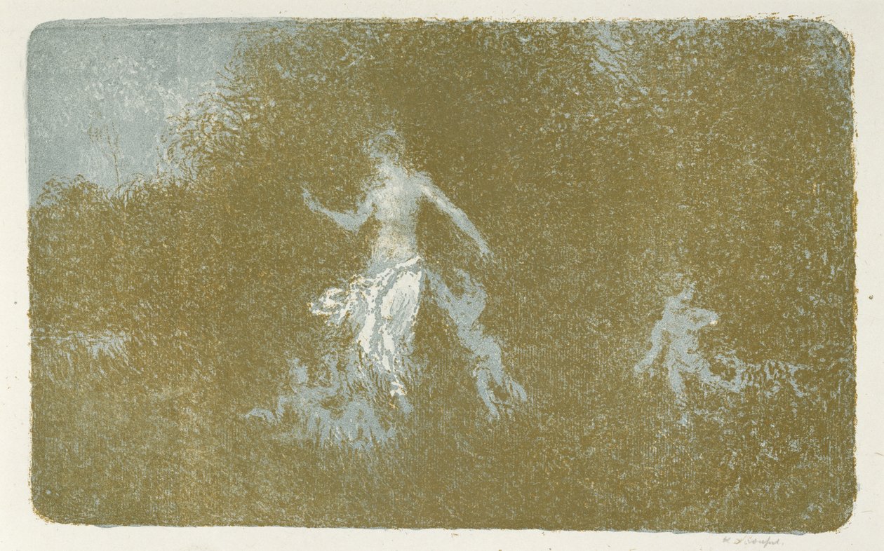 Amor jugando con una ninfa, c. 1900 de Ker Xavier Roussel