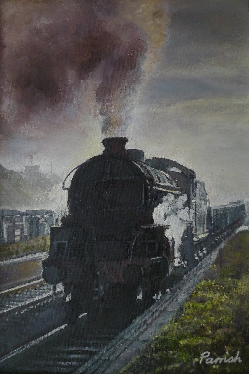 Tren llegando, 2013 de Kevin Guild of Railway Artist Parrish