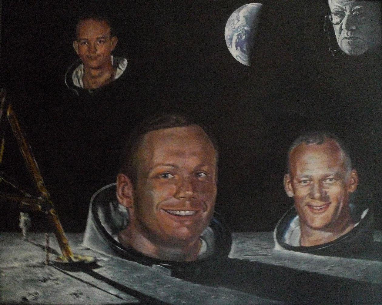 Monumentos en la Luna (pintura) de Kevin Parrish
