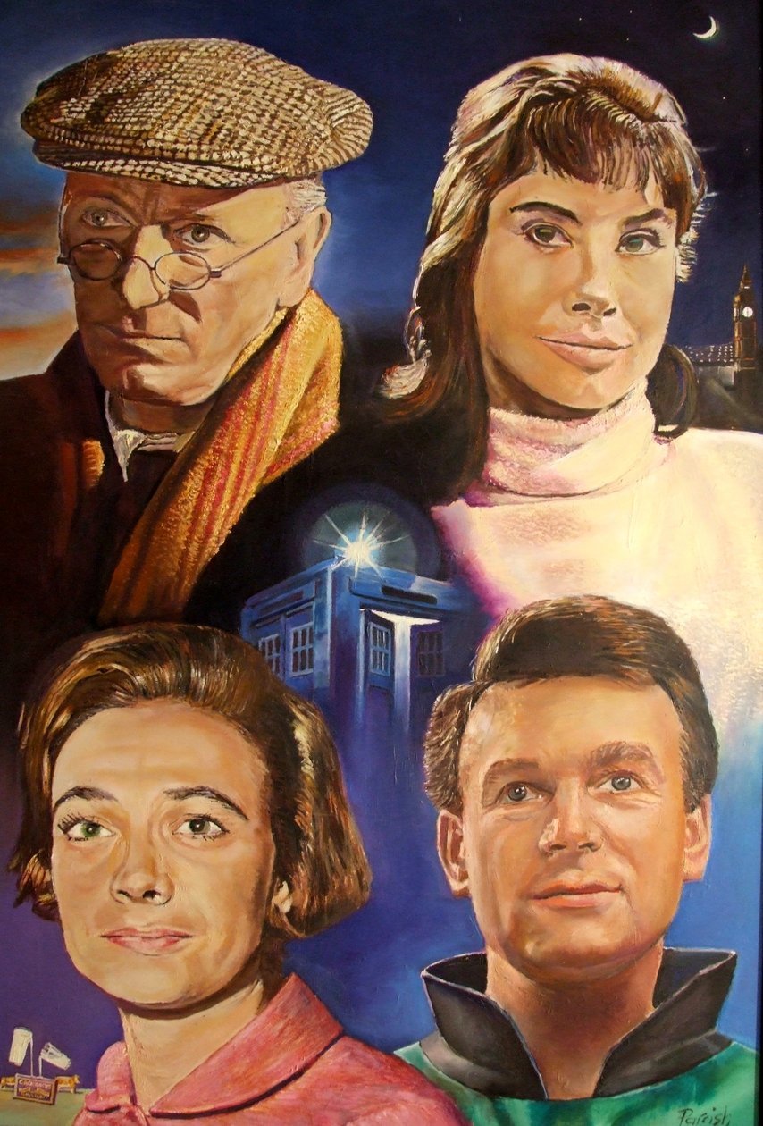 The Mythmaking Four (Dr Who), 2003 (pintura) de Kevin Parrish