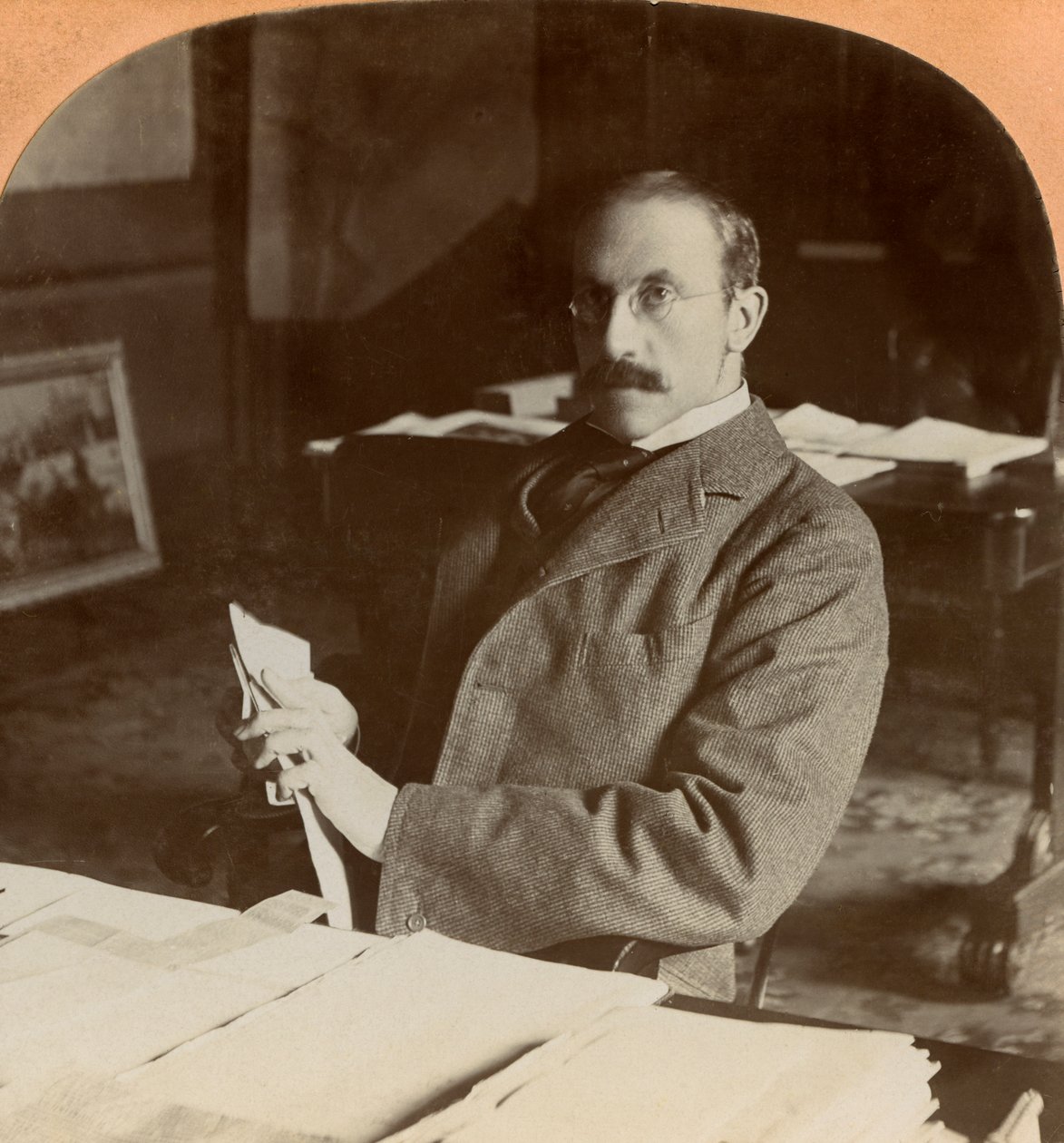 Sir Alfred Milner, estadista británico, 1900 de Keystone View Company