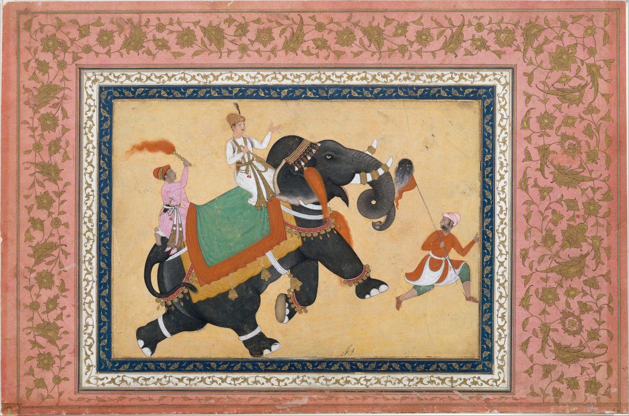 Príncipe montando un elefante de Khem Karan
