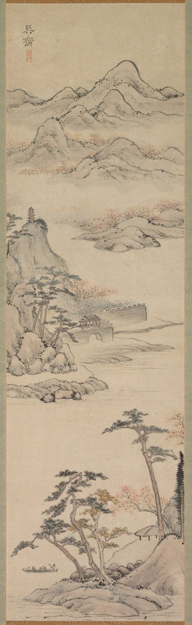 Landscape with Boaters de Kimura Kenkadō