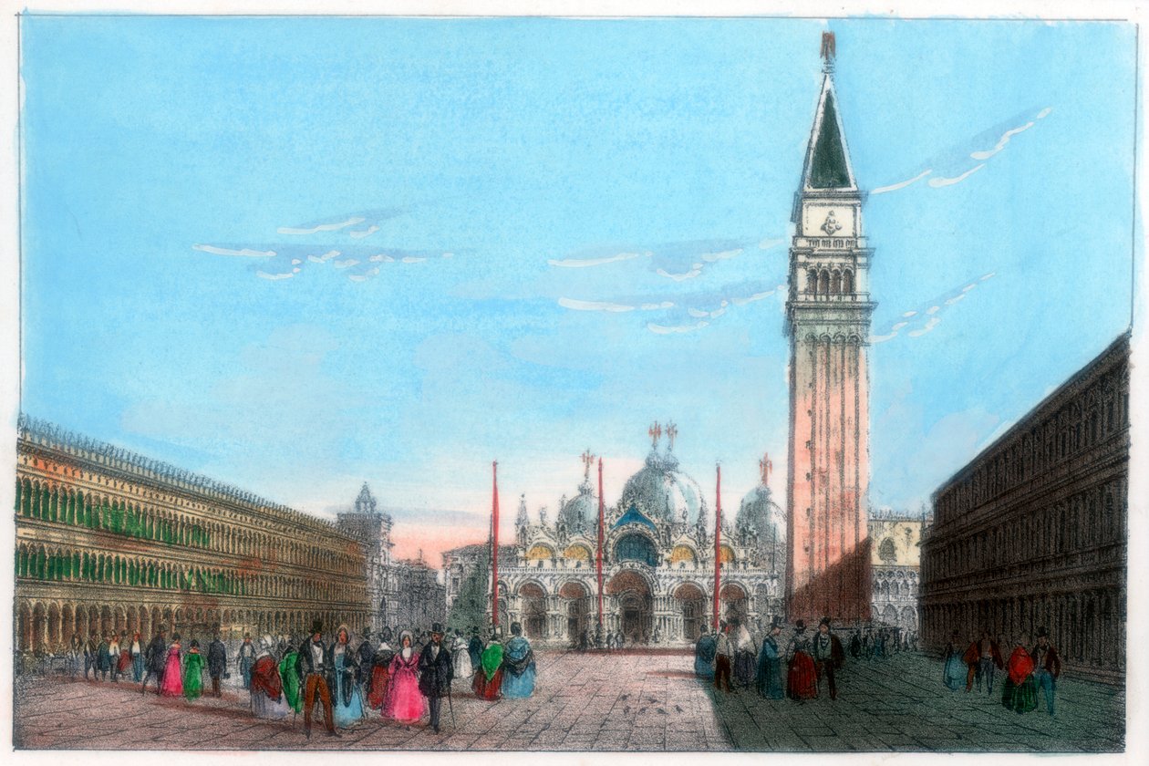 Plaza de San Marcos, Venecia, Italia, siglo XIX de Kirchmayr