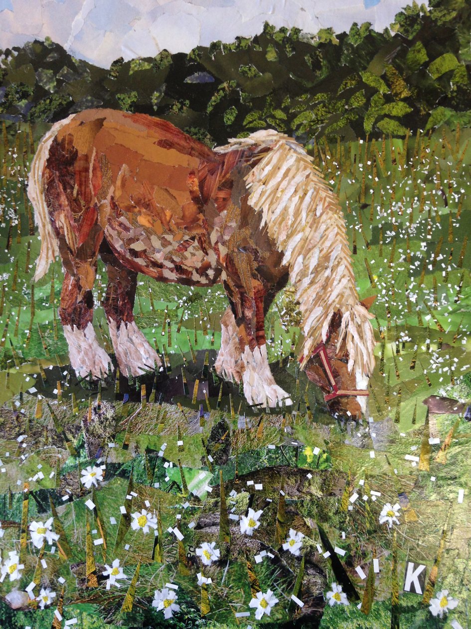 Caballo en la ladera de Kirstie Adamson