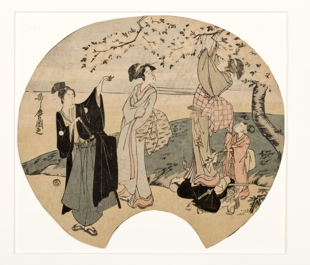 Viendo flores de cerezo, 1794-96 de Kitagawa Utamaro