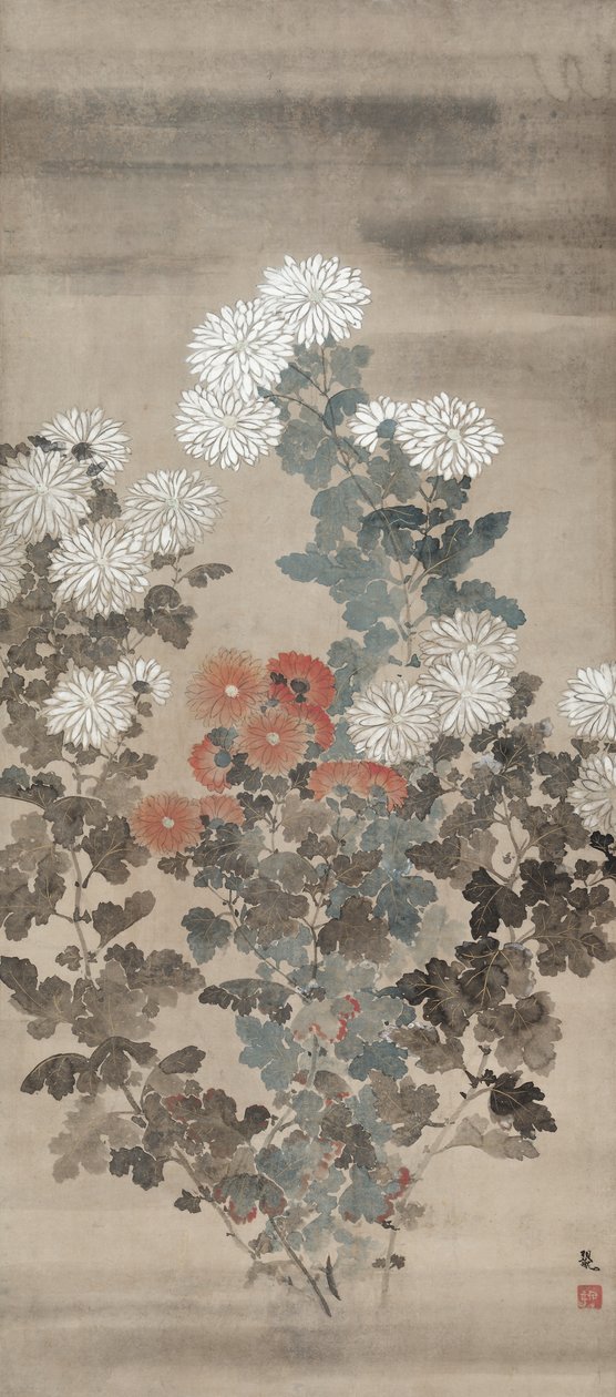 Crisantemos de Kitagawa Sosetsu
