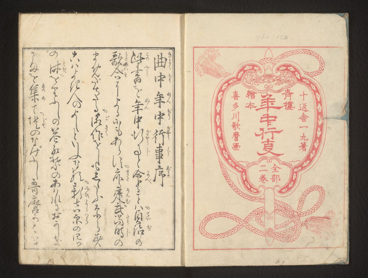 Página del título de Kitagawa Utamaro
