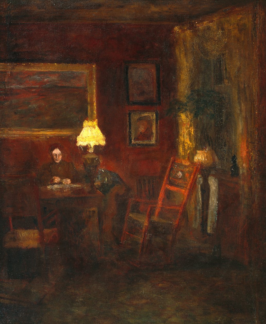 mujer, en, interior de Kitty Lange Kielland
