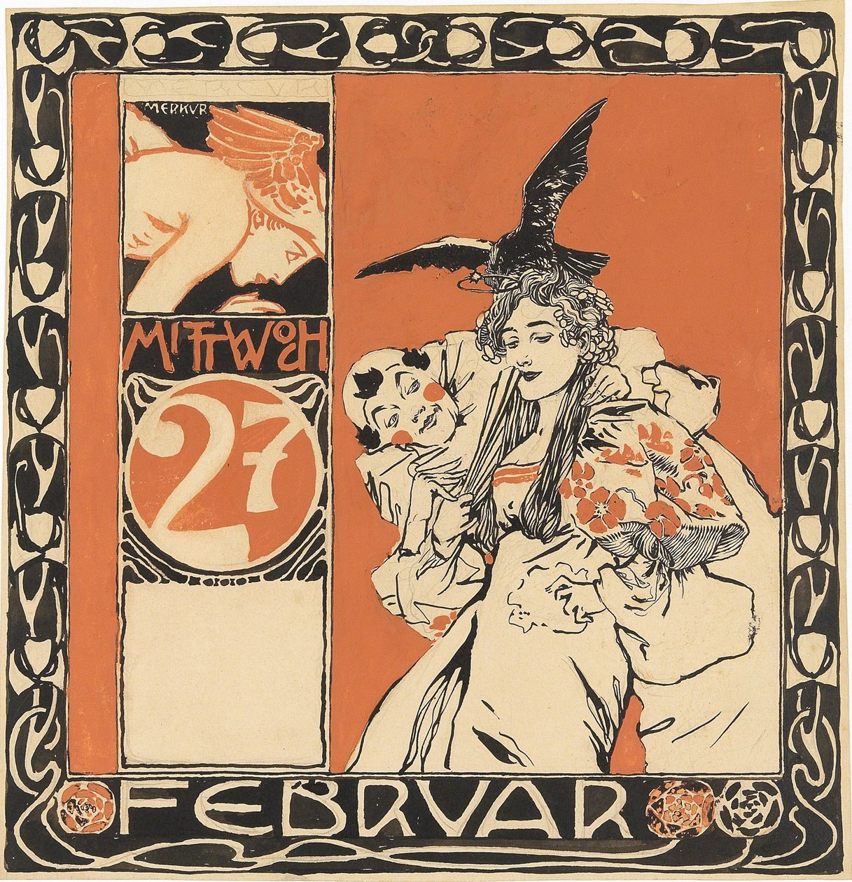Hoja de calendario: Miércoles 27 de febrero de Koloman Moser