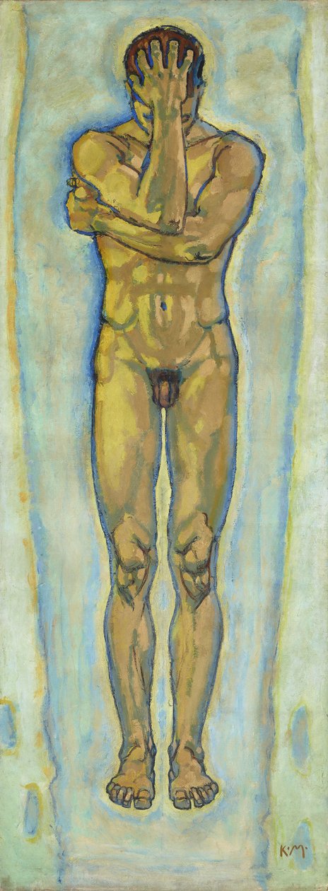 Desnudo masculino amarillo y azul, c. 1913 de Koloman Moser