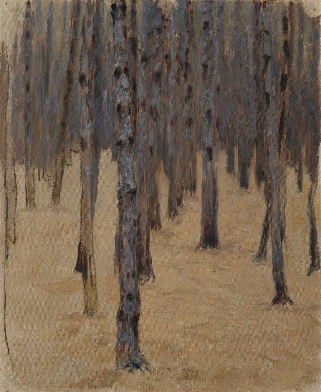 Bosque de coníferas en la nieve de Koloman Moser