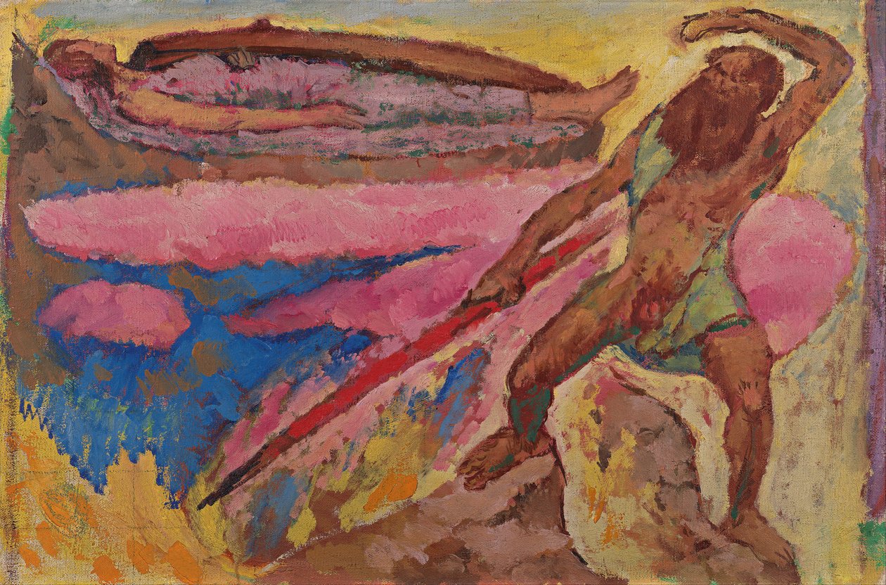 Wotan y Brünhilde, c. 1916 de Koloman Moser