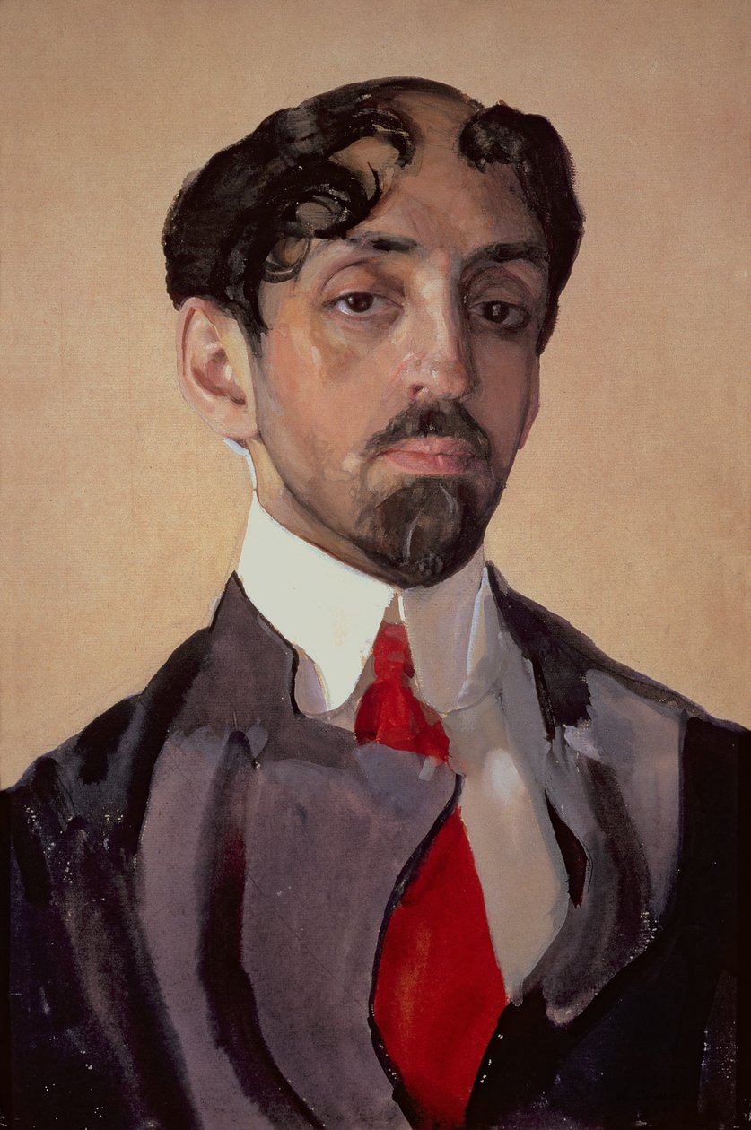 Retrato de Mikhail Kuzmin (1875-1936), 1909 de Konstantin Andreevic Somov