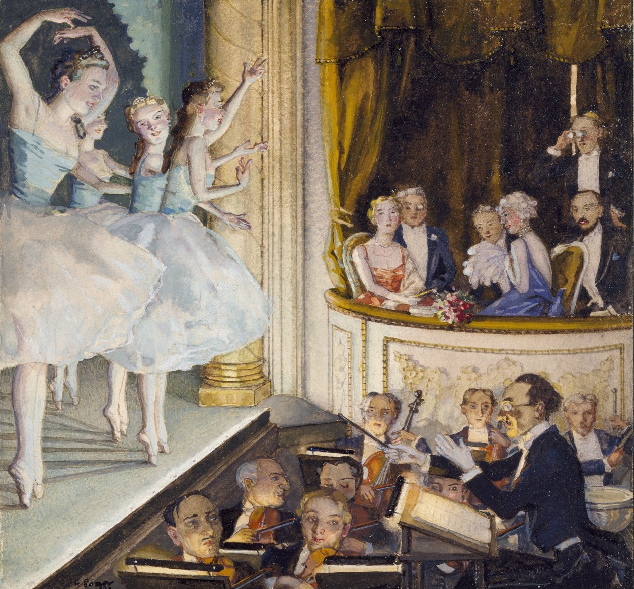 Ballet ruso, 1930 de Konstantin Andreevic Somov