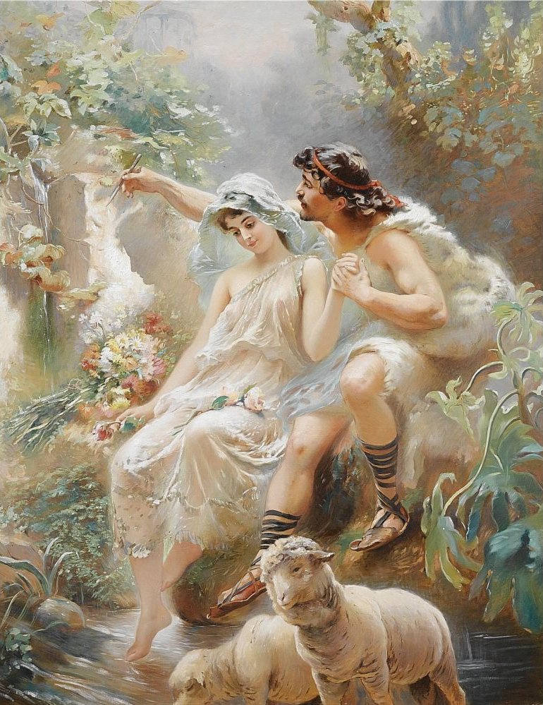 Escena alegórica de Konstantin Egorovich Makovsky