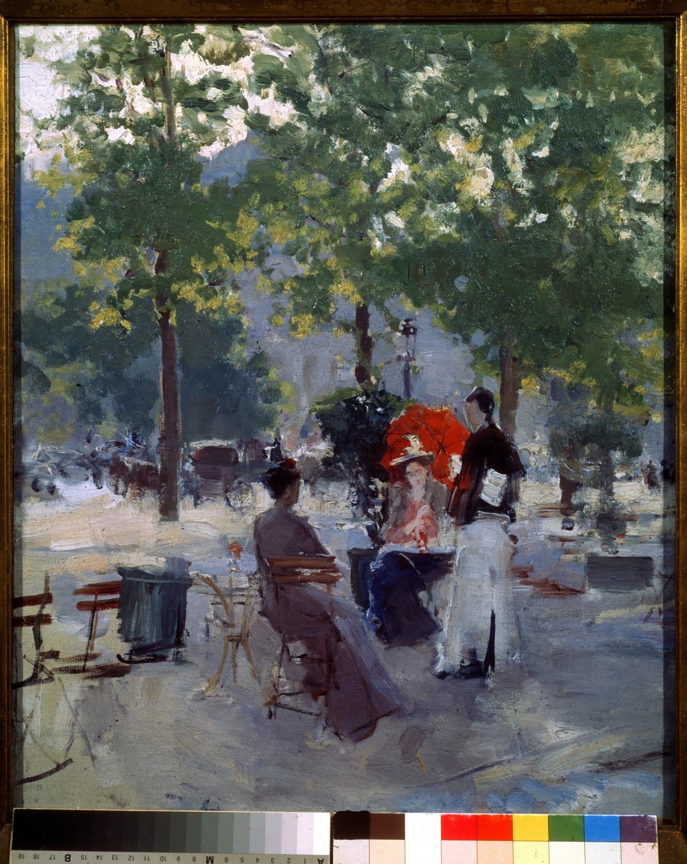 Café en París de Konstantin Alekseevich Korovin
