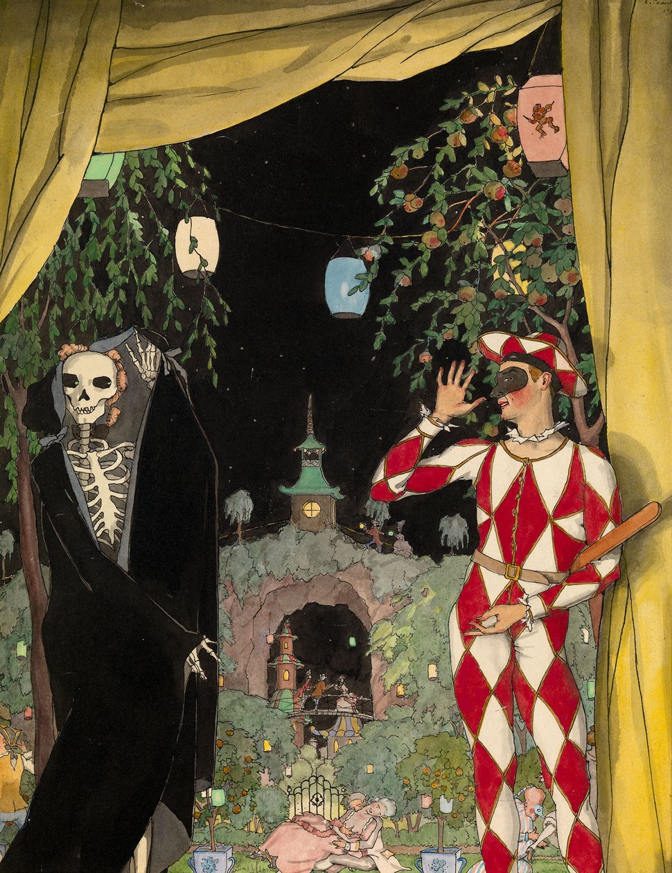 Arlequín y la Muerte, 1918 de Konstantin Andreevic Somov