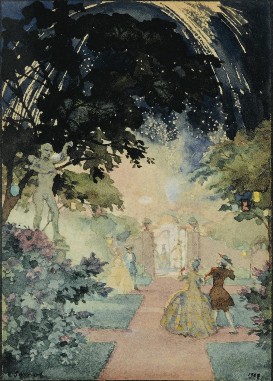 Los fuegos artificiales, 1927 de Konstantin Andreevic Somov