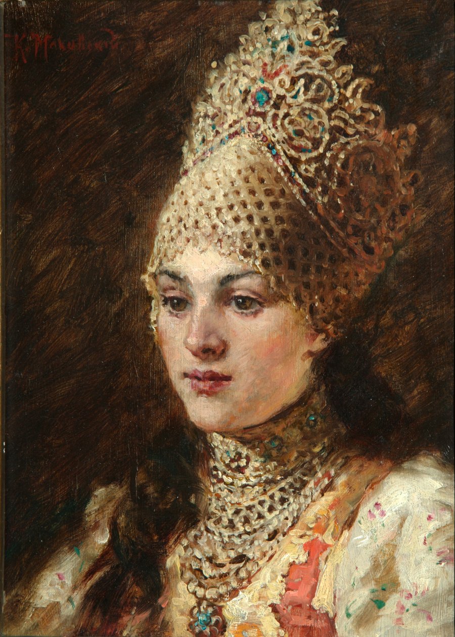 Esposa de boyardo, 1890s de Konstantin Egorovich Makovsky