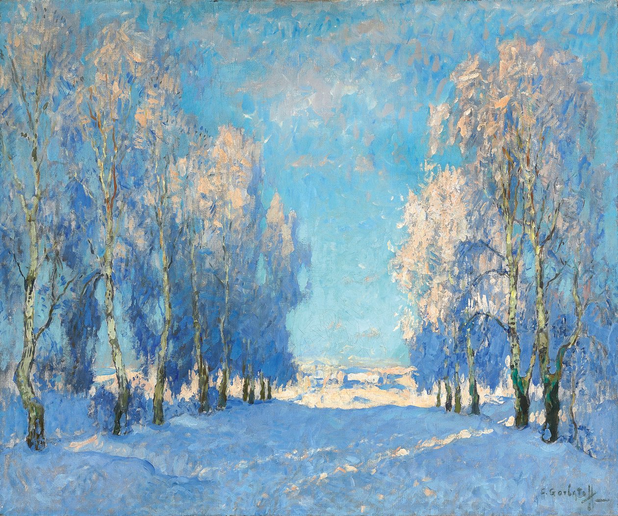 Un día de invierno, 1934 de Konstantin Ivanovich Gorbatov