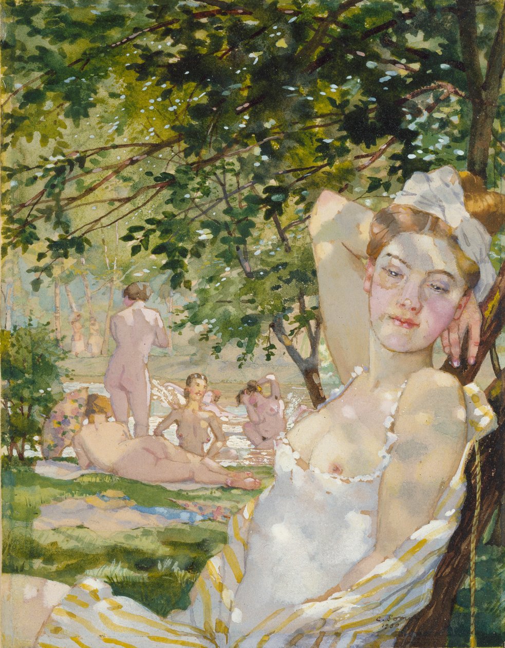 Bañistas al sol, 1930 de Konstantin Somov