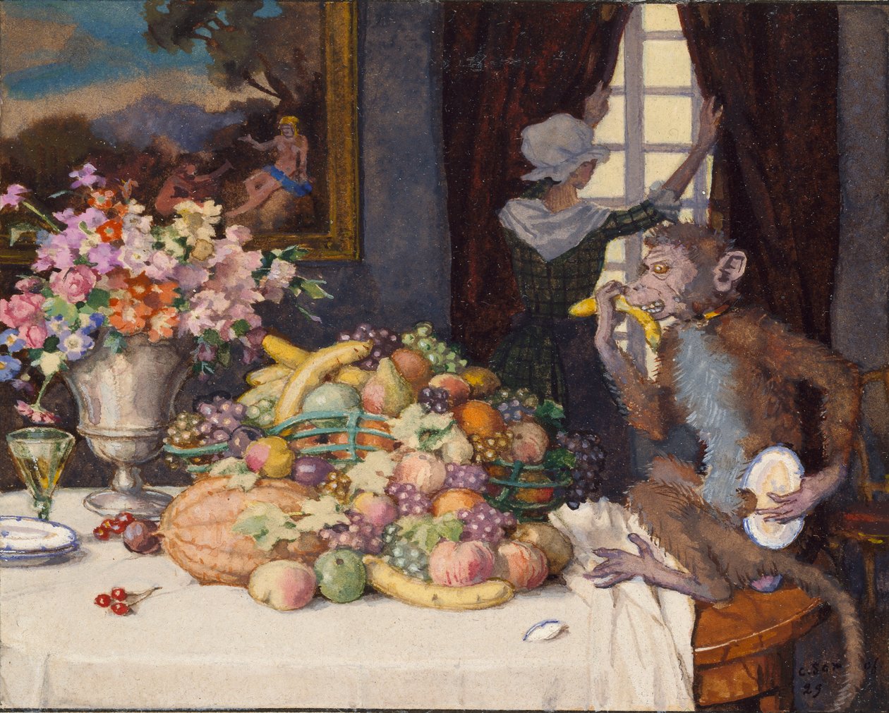Mono codicioso, 1929 de Konstantin Somov