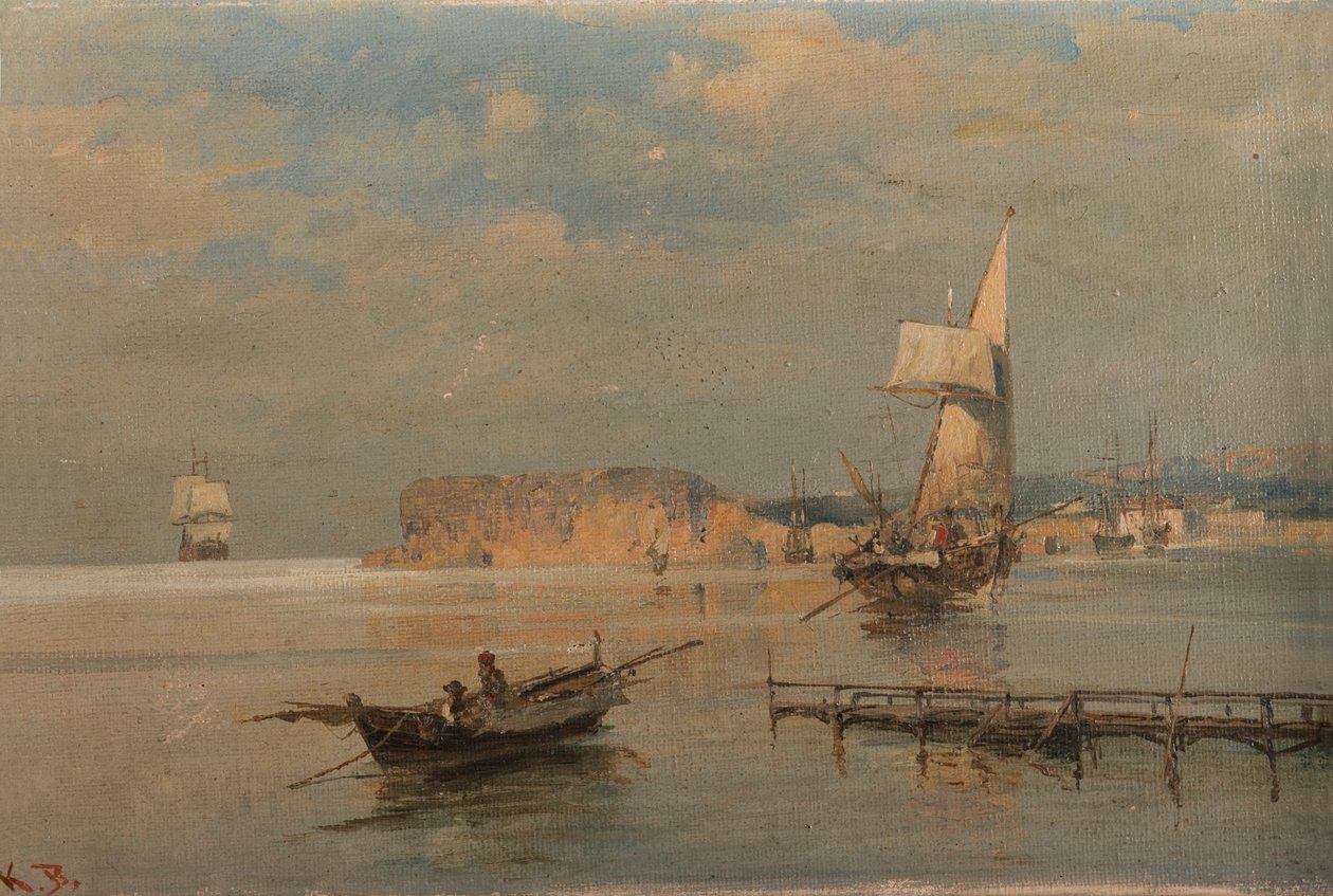 Barcos en un puerto de Konstantinos Volanakis