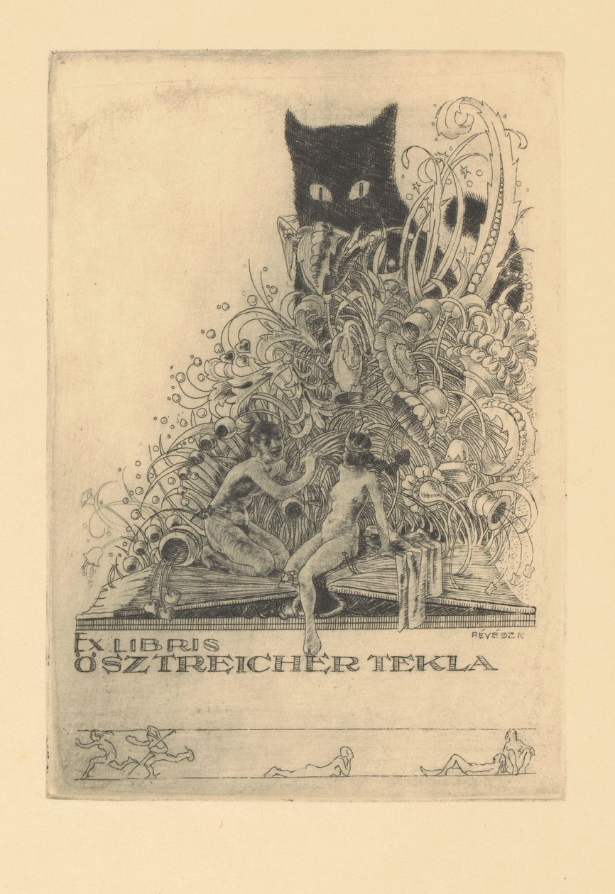 Ex libris es de Tekla Ösztreicher de Kornél Révész